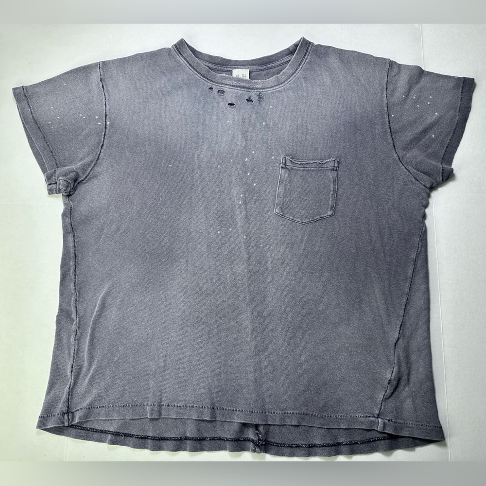 We the free oversized distressed short sleeve tee